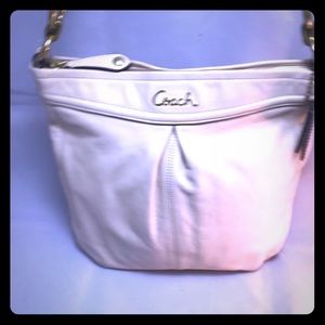 Coach Ashley Cream Leather Crossbody Messenger bag